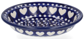 Bunzlau Soap Dish Oval Blue Valentine