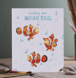Wrendale Designs 'Birthday Fishes' Birthday Card