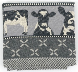 Bunzlau Tea Towel Cows Black