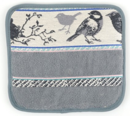 Bunzlau Kitchen Pot Holder Birds Grey