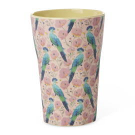 Rice Melamine Cup - Exotic Bird Print - 400 ml