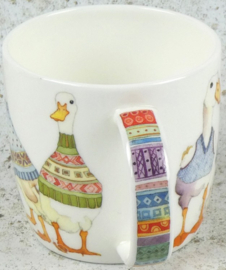 Emma Ball Mug with Gift Box - Dapper Ducks -mok met rond oor-