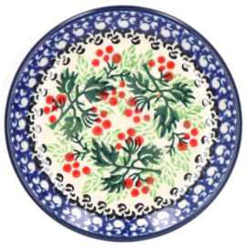 Bunzlau Teabag Dish Ø 10 cm - Holly Berry -Limited Edition-