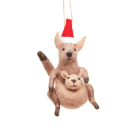 Sass & Belle Kangaroo & Baby Felt Decoration