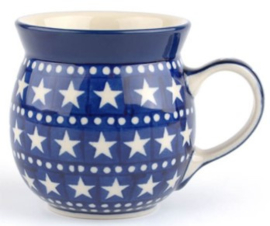 Bunzlau Farmers Mug 240 ml Blue Stars