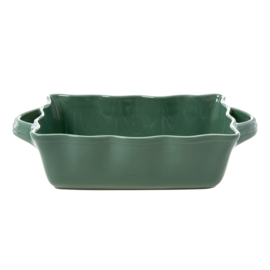 Rice Medium Stoneware Oven Dish in Forest Green