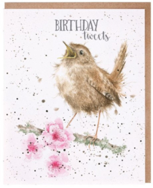 Wrendale Designs 'Birthday Tweets' Wren Birthday Card