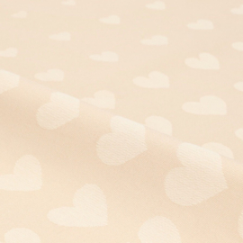 Bunzlau Tea Towel - Hearts Grey Sand