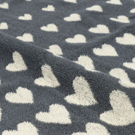 Bunzlau Kitchen Towel - Hearts Anthracite