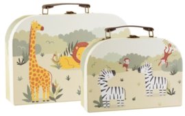 Sass & Belle Savannah Safari Suitcases - Set of 2