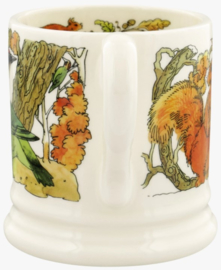 Emma Bridgewater In the Woods Green Woodpecker & Red Squirrel 1/2 Pint Mug