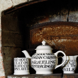 Emma Bridgewater Black Toast All Over 4 Mug Teapot Boxed
