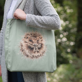Wrendale Designs 'Awakening' Canvas Bag - hedgehog