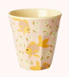 Rice Kids Small Melamine Cup with Goldfish Print