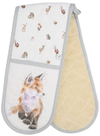 Wrendale Designs Double Oven Glove 'Woodlanders' Woodland Animal