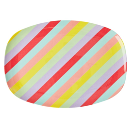 Rice Melamine Rectangular Plate - Summer Rush Print