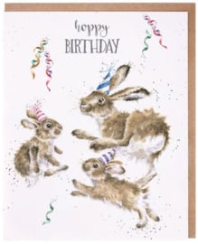 Wrendale Designs 'Hoppy Birthday' Hare Birthday Card