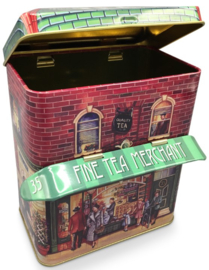 Blikje Winkel met Luifel - Fine Tea Merchant - gevuld met Gardiners of Scotland Fudge  250 gr