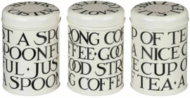 Emma Bridgewater Black Toast Set of 3 Tin Caddies