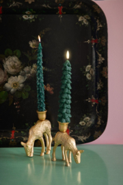 Rice Large Deer Metal Candle Holder - Gold