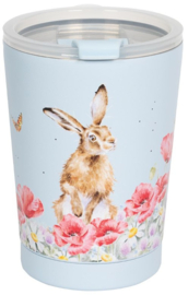 Wrendale Designs Thermal Travel Cup 'Field of Flowers' Hare