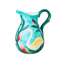 Rice Ceramic Vase with Swan