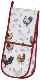 Ulster Weavers Double Oven Glove - Farm Birds