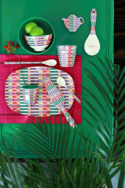 Rice Small Melamine Bowl - Two Tone - Summer Stripes Print *vernieuwd model*