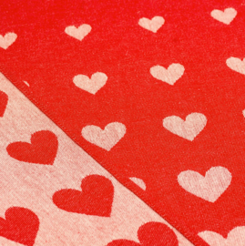 Bunzlau Tea Towel - Hearts Red