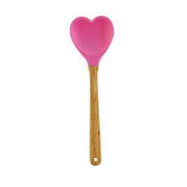 Rice Kitchen Silicone Heartshaped Spoon in Assorted Girlie Colors