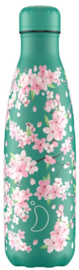 Chilly's Drink Bottle 500 ml Floral Cherry Blossoms -mat met reliëf-