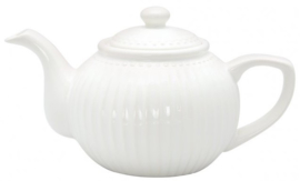 GreenGate Teapot Alice white -stoneware-