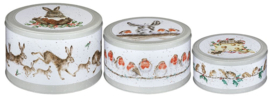 Wrendale Designs Set of 3 Cake Tins Country Animal -Christmas-