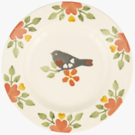 Emma Bridgewater Lovebirds Bird Coral - 6 1/2 Inch Plate