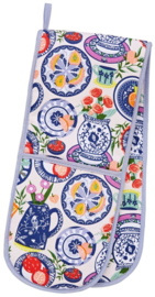 Ulster Weavers Double Oven Glove - Mediterranean Plates