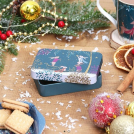 Sara Miller - Rabbits and Sleigh - Small Rectangular Tin