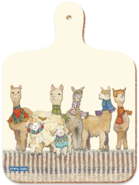 Emma Ball Small Chopping Board - Alpacas & Friends