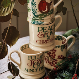 Emma Bridgewater - Christmas Toast - Peace & Love - 1/2 Pint Mug