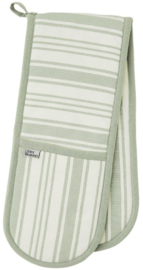 Ulster Weavers Double Oven Glove - Sage Stripe