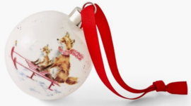 Wrendale Designs 'The Sleigh Ride' Christmas Bauble