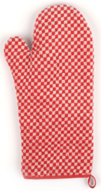 Bunzlau Oven Glove Small Check Red