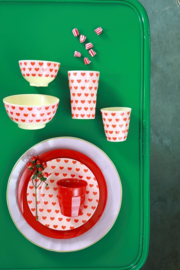 Rice Medium Melamine Cup with Sweet Hearts Print