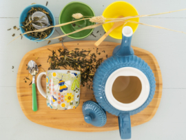 GreenGate Teapot Alice ocean blue -stoneware-