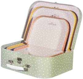 Sass & Belle Earth Tones Spotted Suitcases - Set of 3