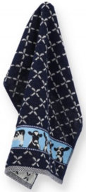 Bunzlau Kitchen Towel Cows Dark Blue