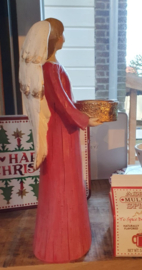 Meander Engel Rood/Goud -kandelaar-