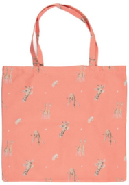 Wrendale Designs 'Flowers' Foldable Shopper Bag - Giraffe