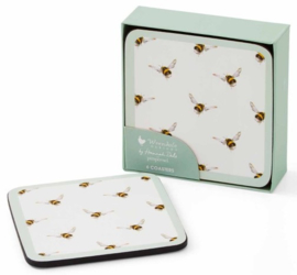 Wrendale Designs Coasters 'Bees' - Set of 6