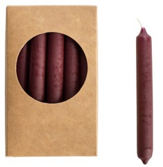 Rustik Lys - Potloodkaarsjes - Ø 1,2 cm x 10 cm - Aubergine - 20 st.