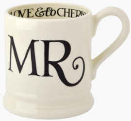 Emma Bridgewater Black Toast - 'Mr & Mrs' Set of 2 1/2 Pint Mugs Boxed